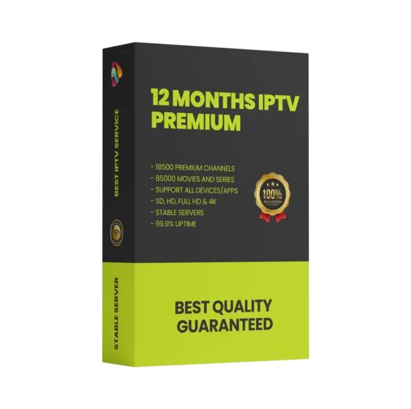 12 Months Premium Iptv Subscriptions - 3 connections